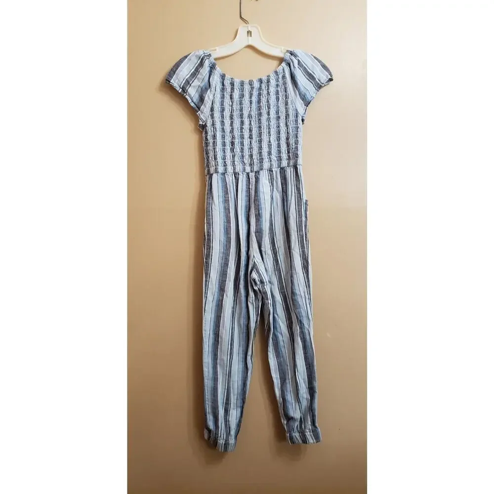 Justice Striped Jumpsuit